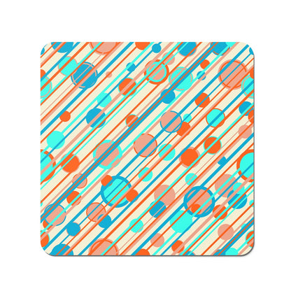 Retro Stripes And Circles Coasters