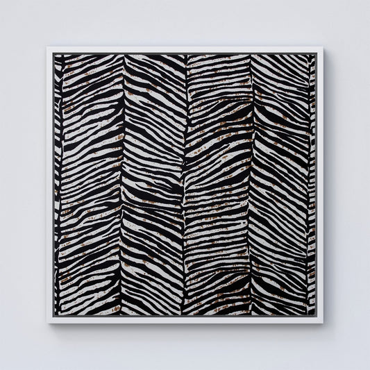 Zebra Pattern Framed Canvas