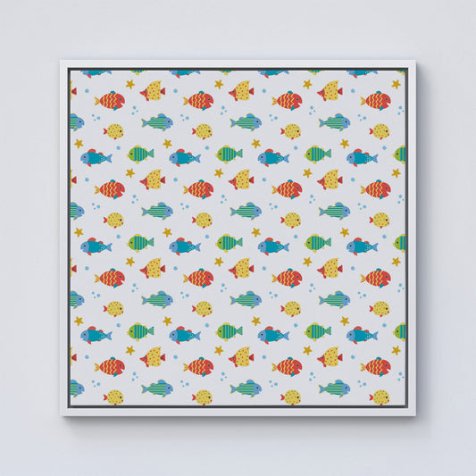 Swimming Fish Framed Canvas