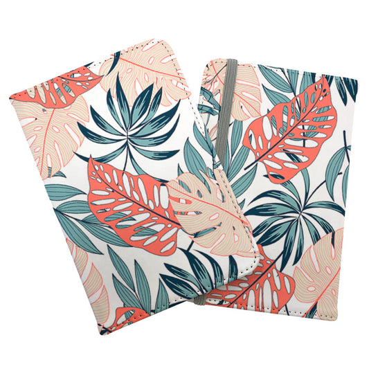 Tropical Leaf Pattern Passport Cover