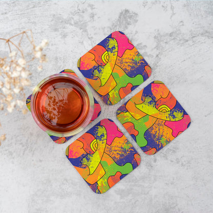 Bright Abstract Pattern Coasters