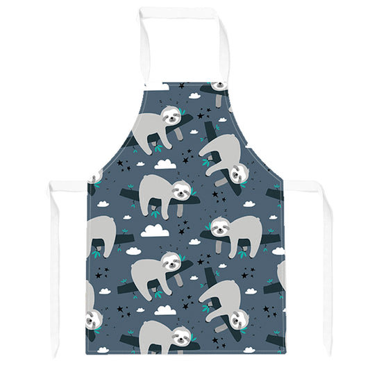 Sleeping Sloth Pattern Apron