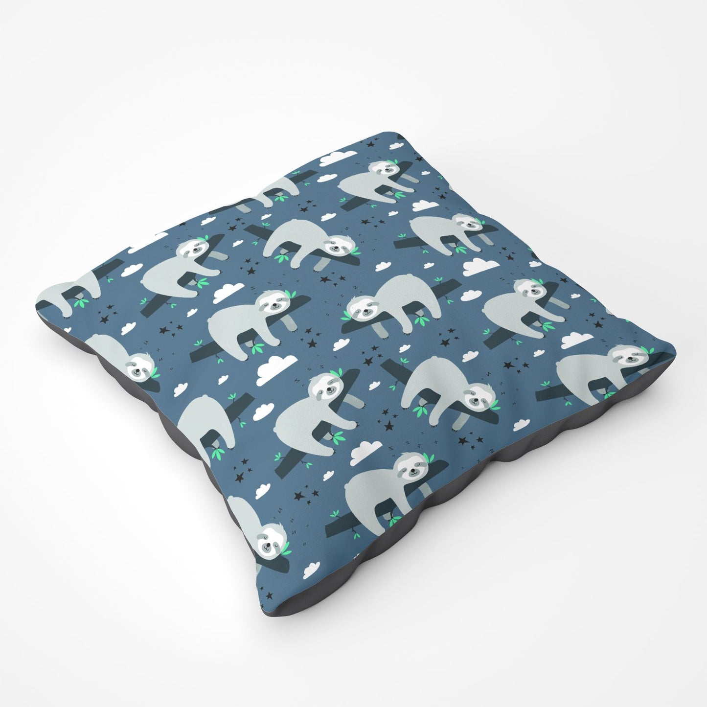 Sleeping Sloth Pattern Floor Cushion