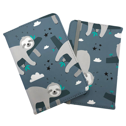 Sleeping Sloth Pattern Passport Cover