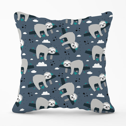 Sleeping Sloth Pattern Outdoor Cushion