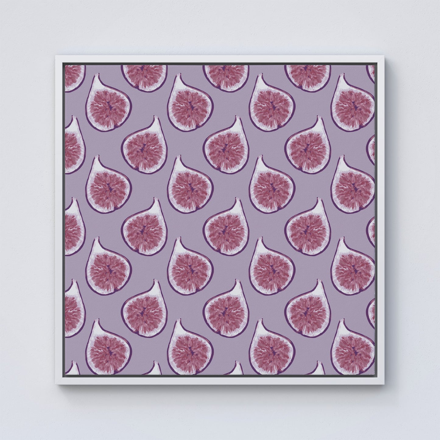 Modern Fig Pattern Framed Canvas