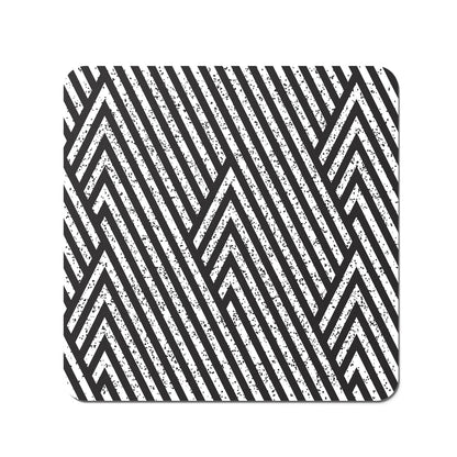 Oblique Black Grunge Pattern Coasters