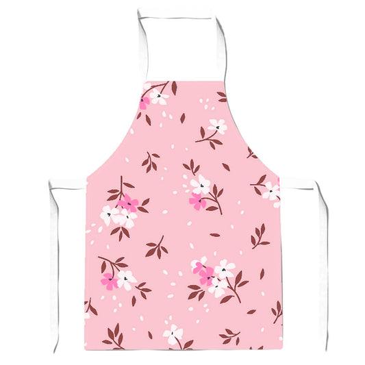 Pretty Pink Flower Pattern Apron