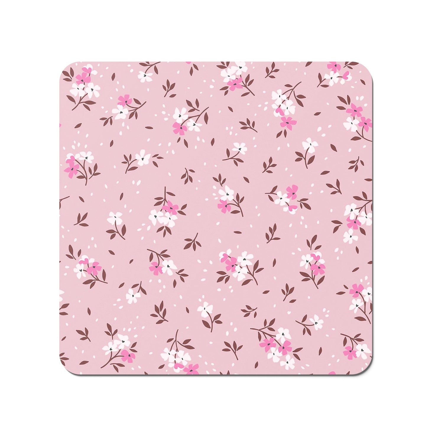 Pretty Pink Flower Pattern Coasters