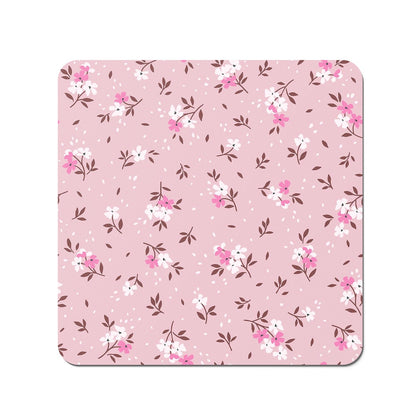 Pretty Pink Flower Pattern Coasters