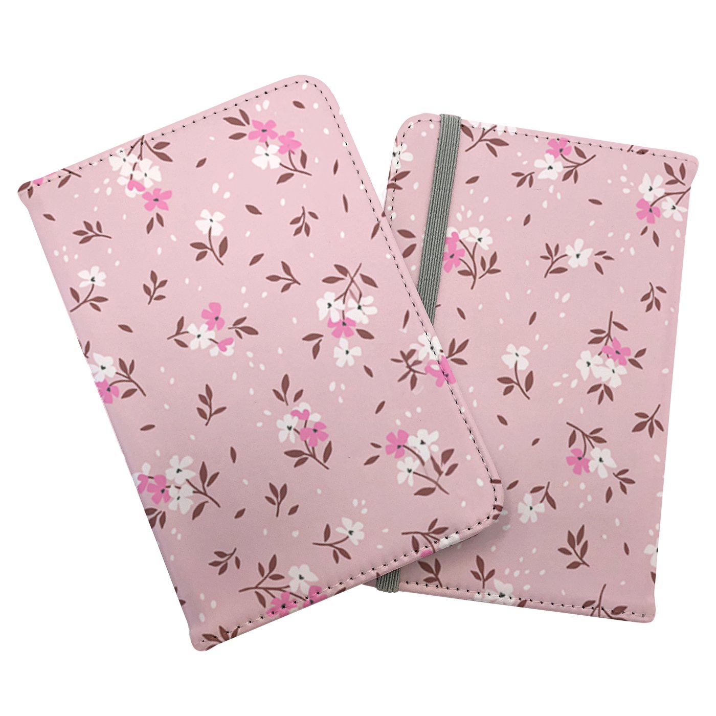 Pretty Pink Flower Pattern Passport Cover