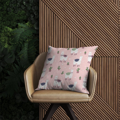 Happy Lama Outdoor Cushion