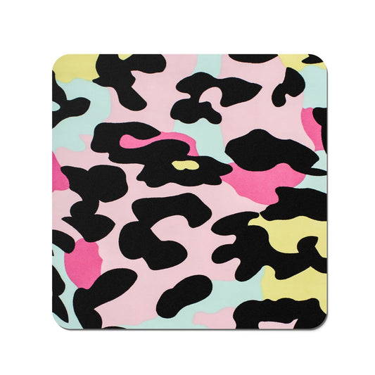 Colourful Leopard Print Coasters