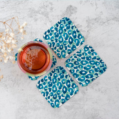 Watercolour Leopard Print Coasters