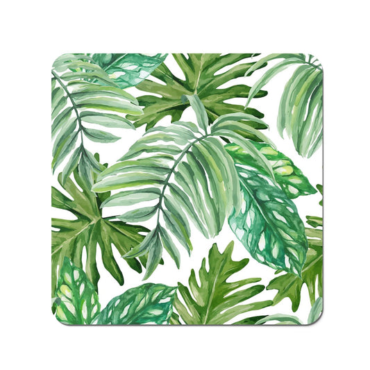 Exotic Rainforest Leaves Coasters