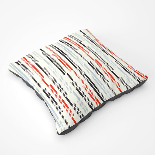 Dashed Stroke Pattern Floor Cushion