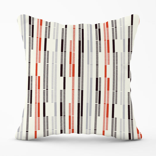 Dashed Stroke Pattern Outdoor Cushion