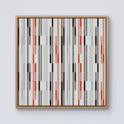 Dashed Stroke Pattern Framed Canvas