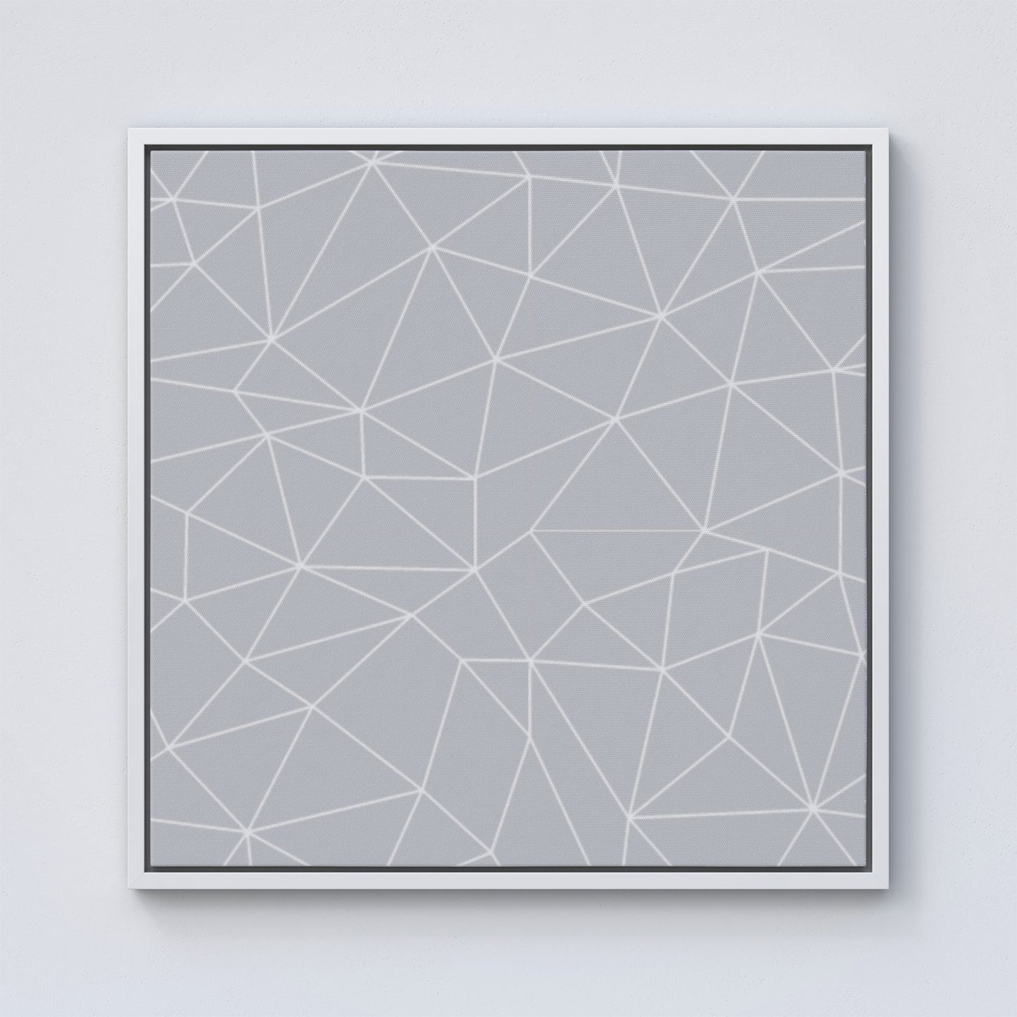 Geometric Triangle Pattern Framed Canvas