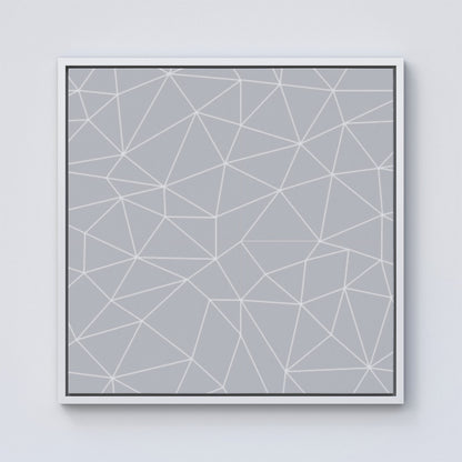 Geometric Triangle Pattern Framed Canvas