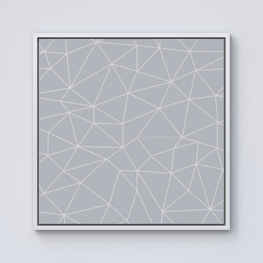 Geometric Triangle Pattern Framed Canvas