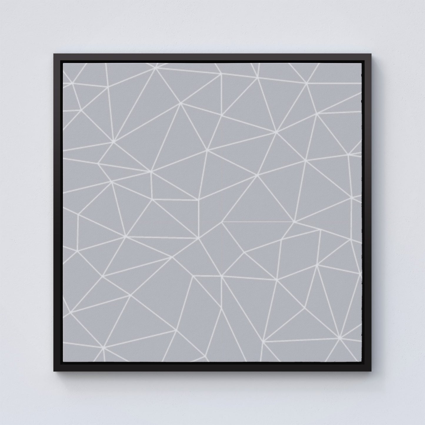 Geometric Triangle Pattern Framed Canvas