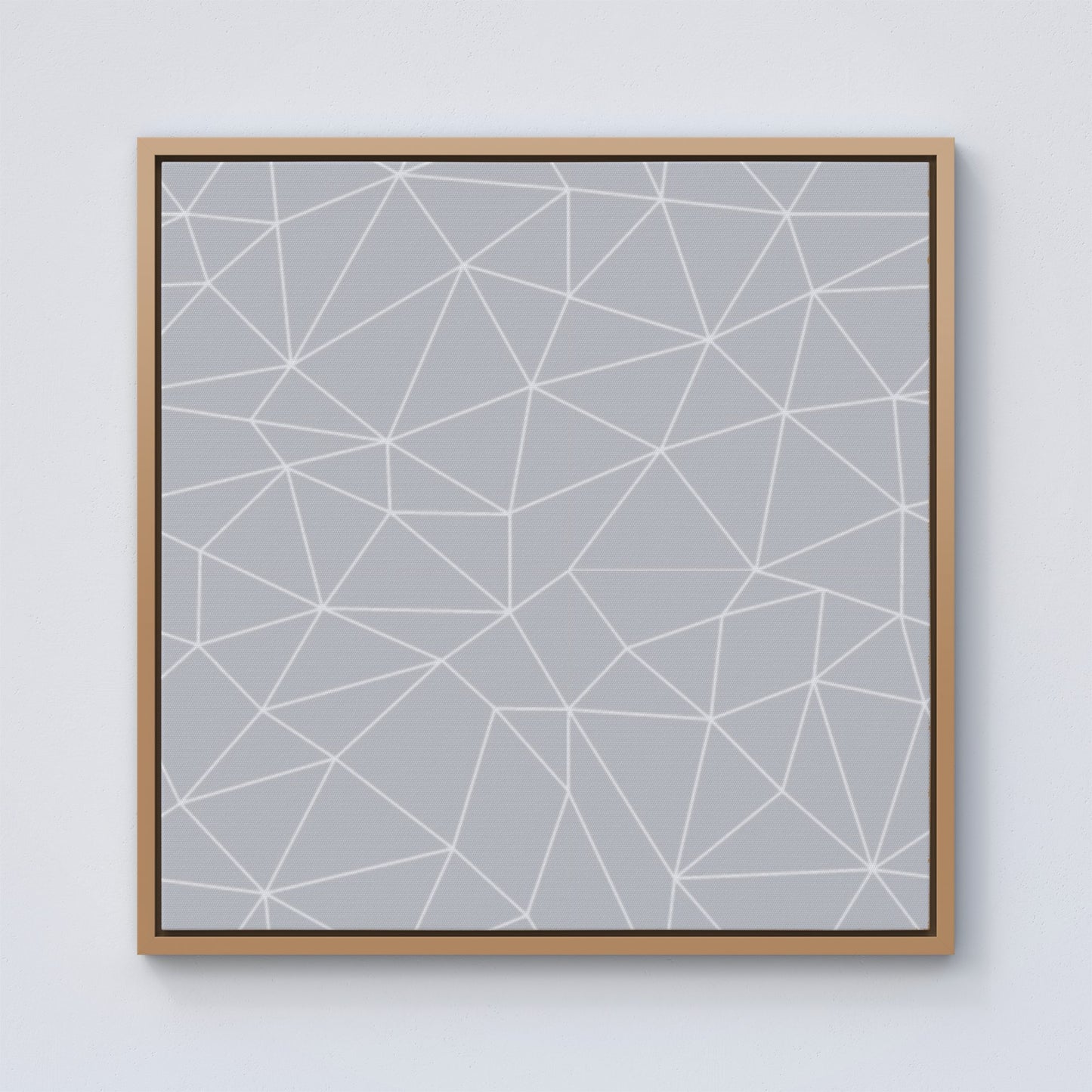 Geometric Triangle Pattern Framed Canvas