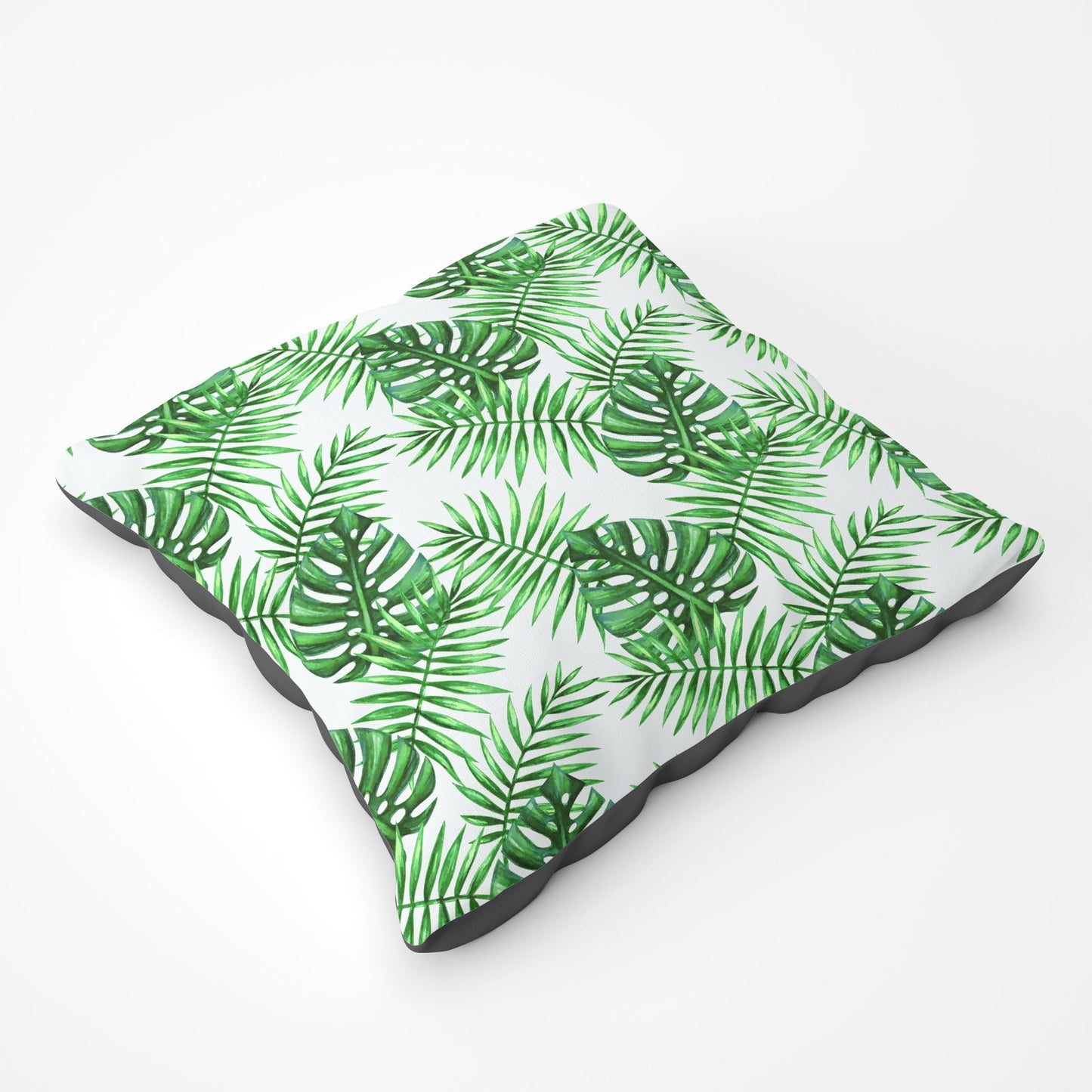 Watercolour Tropical Leaves Floor Cushion