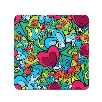 Hippie Psychedelic Pattern Coasters