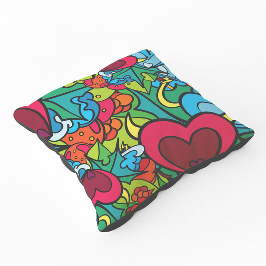 Hippie Psychedelic Pattern Floor Cushion