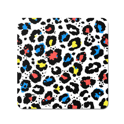 Coloured Leopard Print Coasters