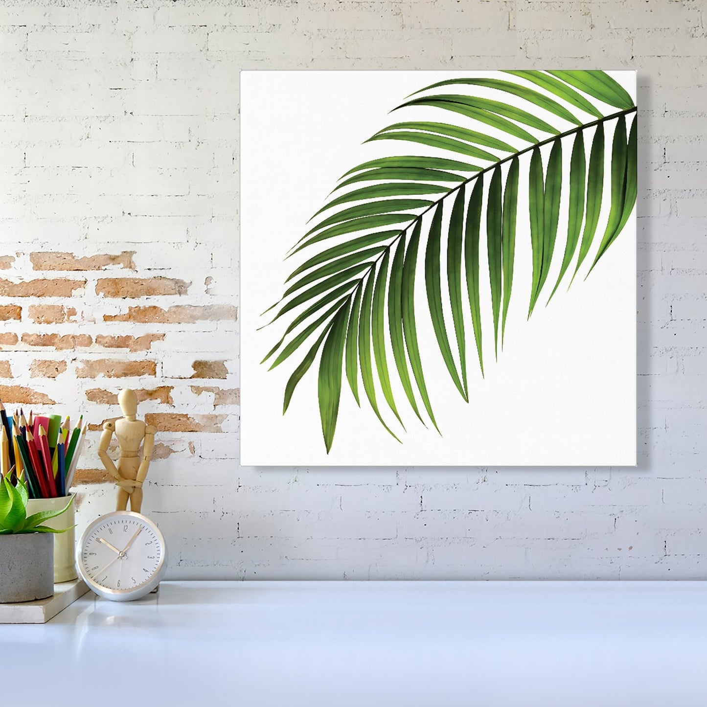 Single Palm Leaf Canvas