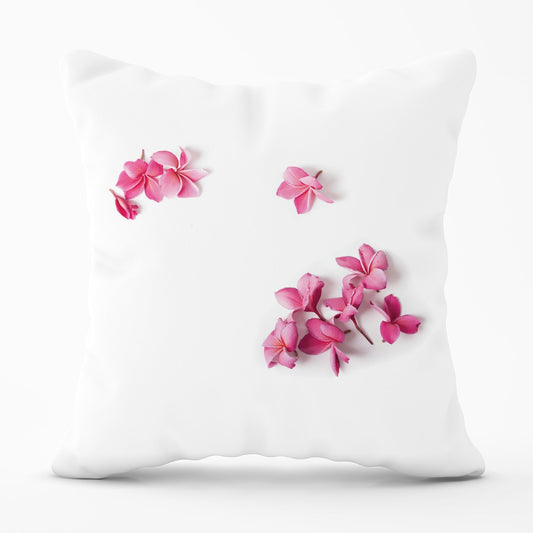 Pink Frangipani Flowers Outdoor Cushion