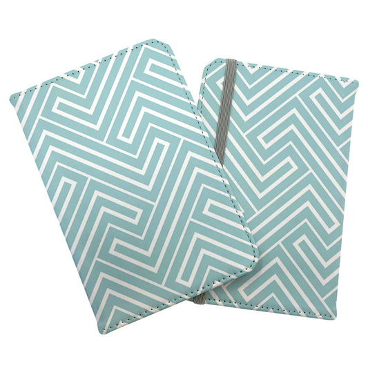 Blue And White Geometric Pattern Passport Cover