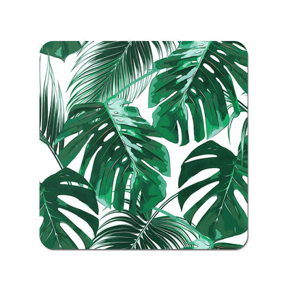 Tropical Jungle Leaf Pattern Coasters