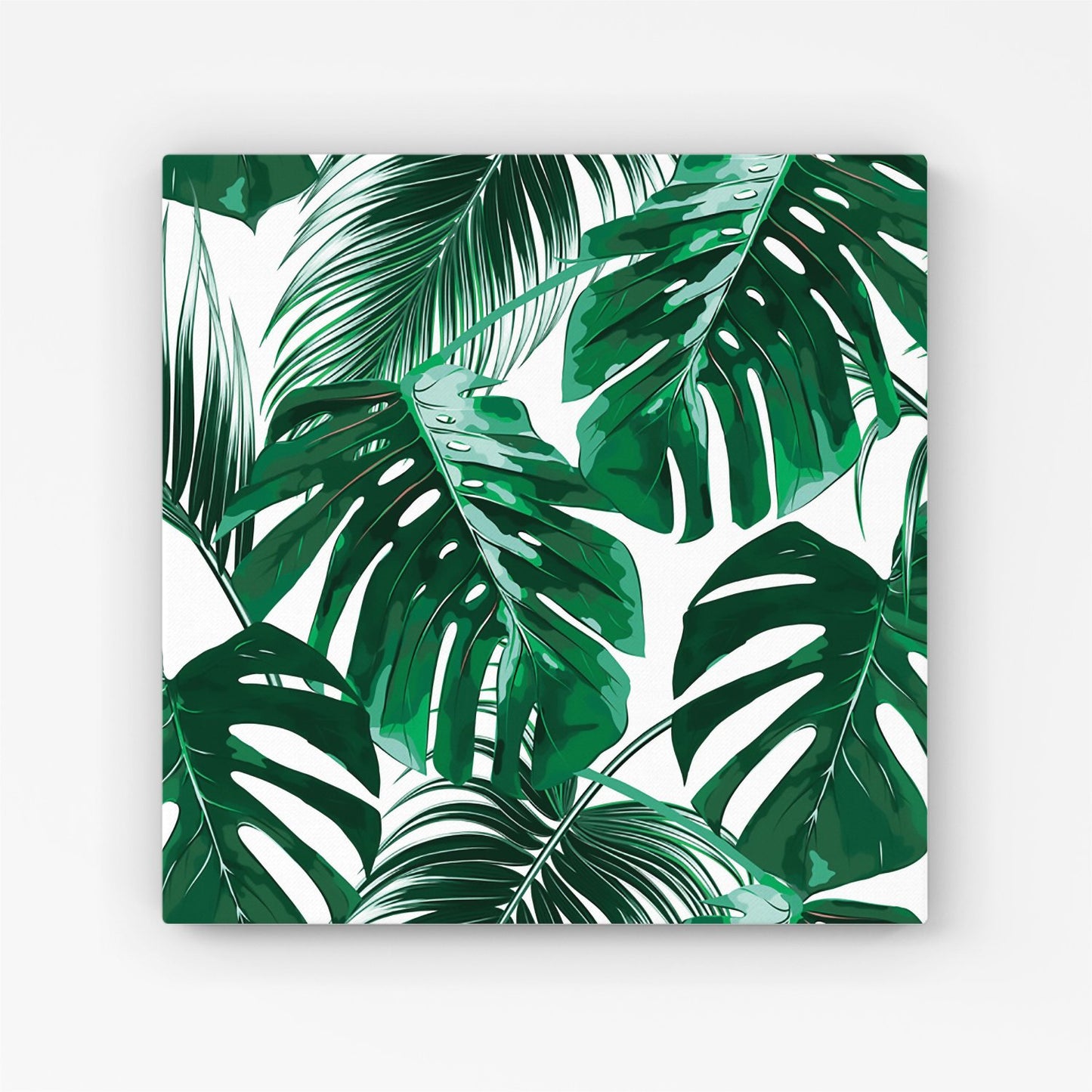 Tropical Jungle Leaf Pattern Canvas