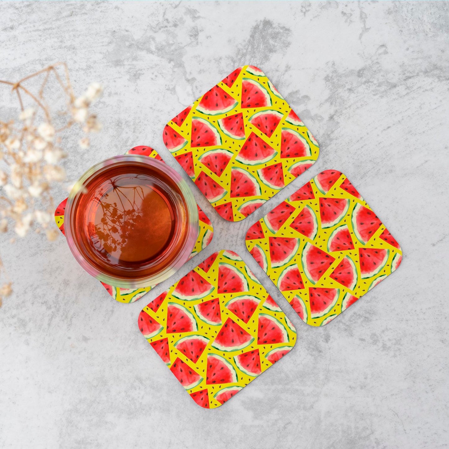 Watermelon Pattern Coasters