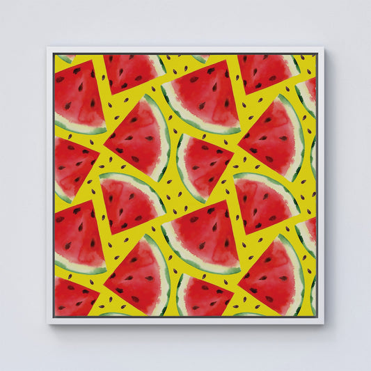 Watermelon Pattern Framed Canvas