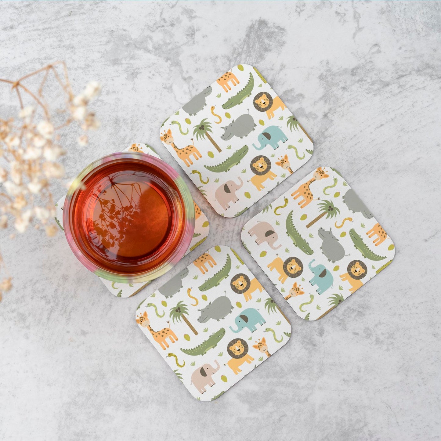 Cute Safari Animals Coasters