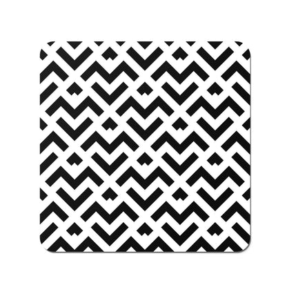 Black And White Abstract Pattern Coasters