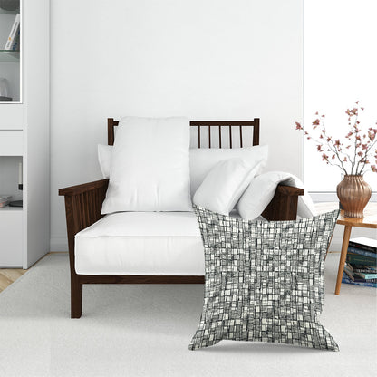 Irregular Sketched Block Textured Floor Cushion