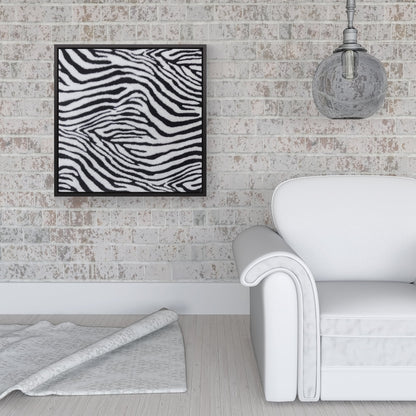 Zebra Texture Pattern Framed Canvas