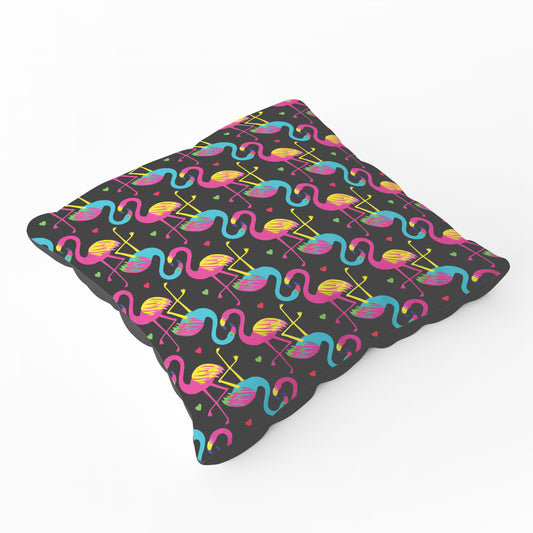 Vivid Flamingo Pattern Floor Cushion