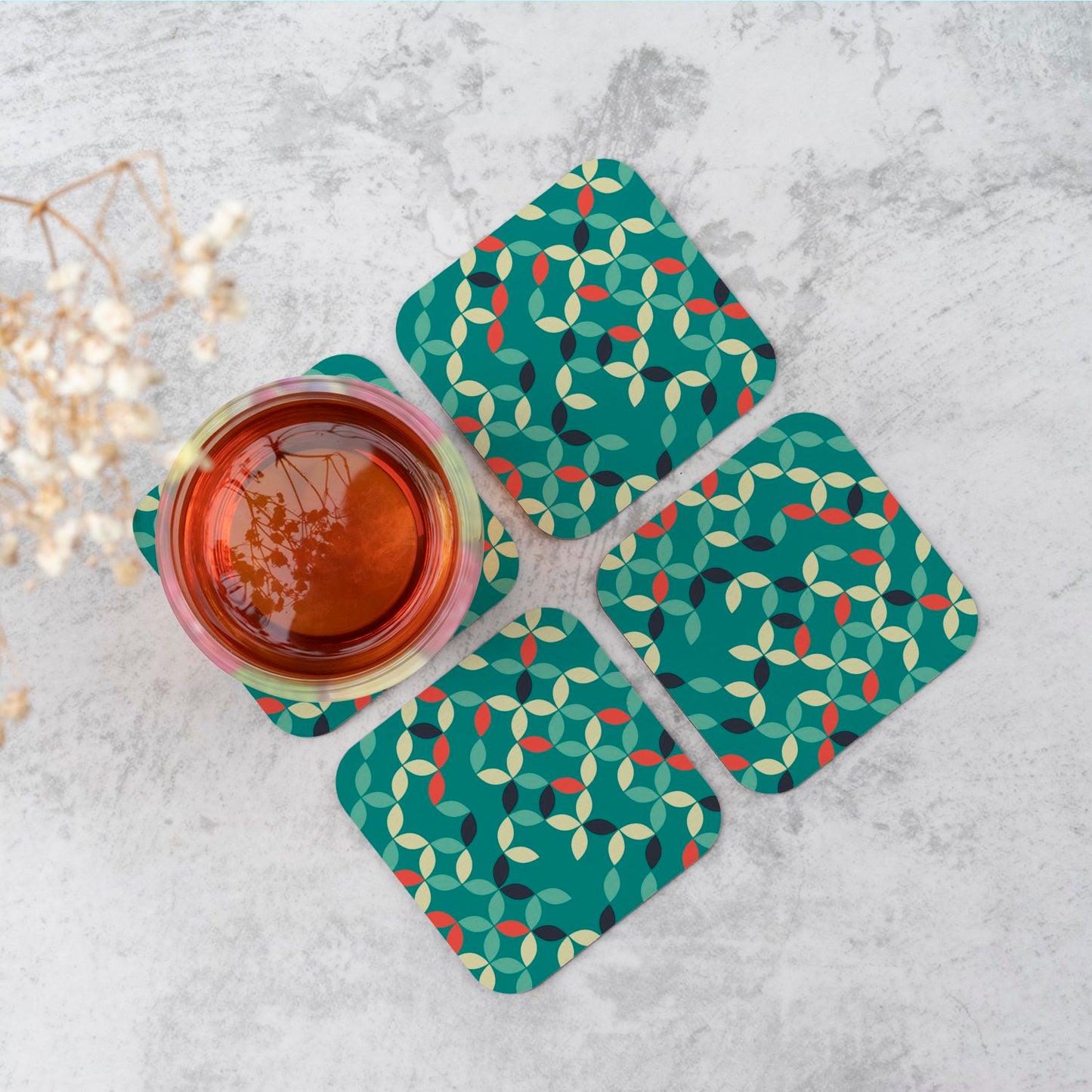 Geometric Pattern Design Coasters