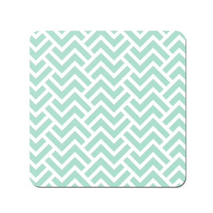 Green Geometric Pattern Coasters