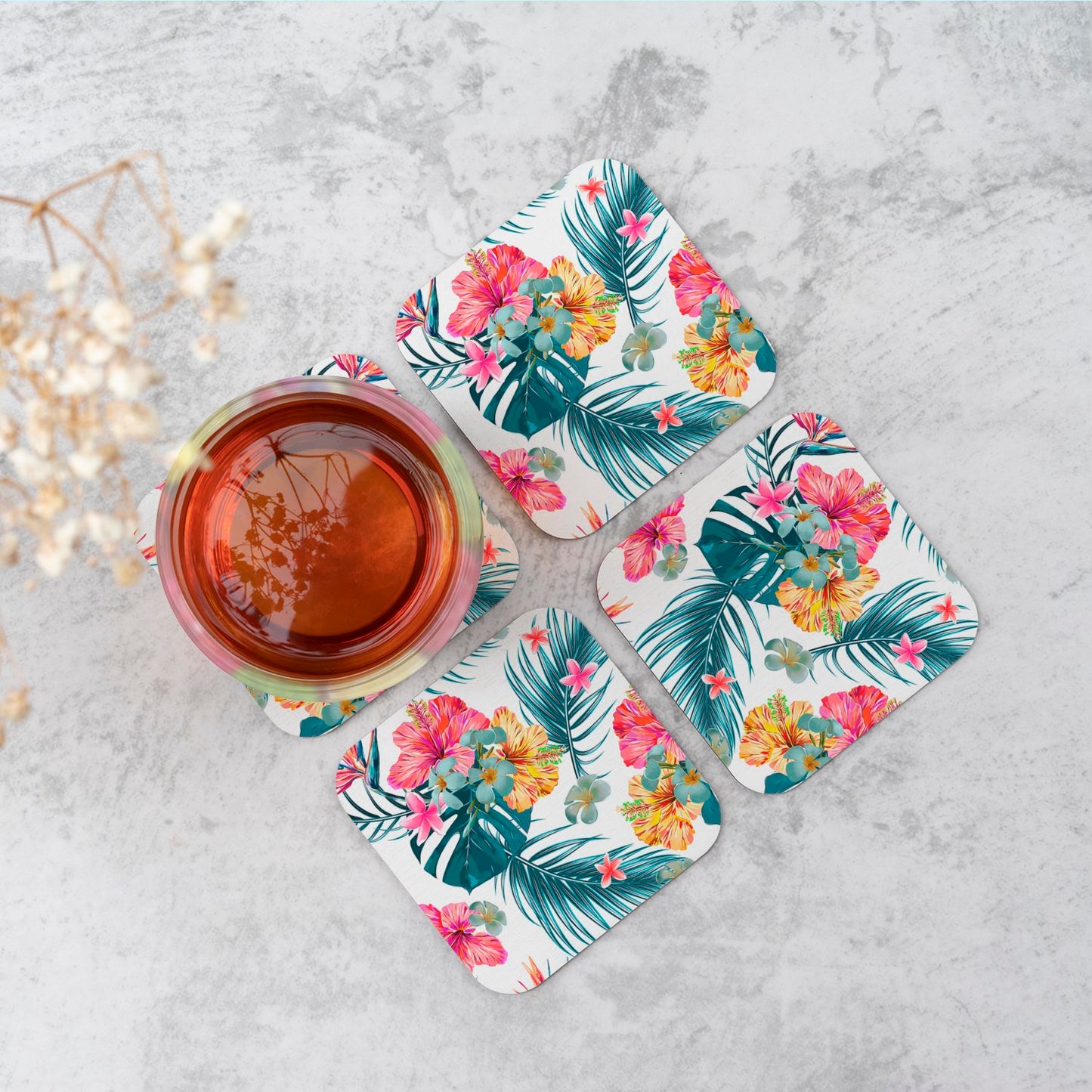 Spring Summer Flowers Coasters