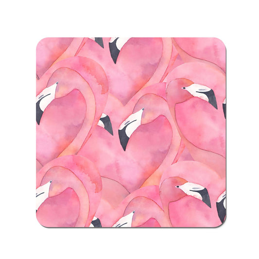 Watercolour Flamingo Hearts Coasters