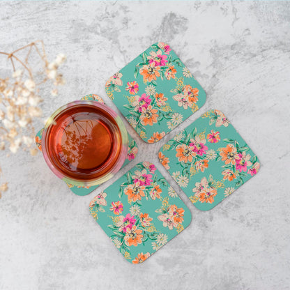 Bright Flower Sketch Coasters