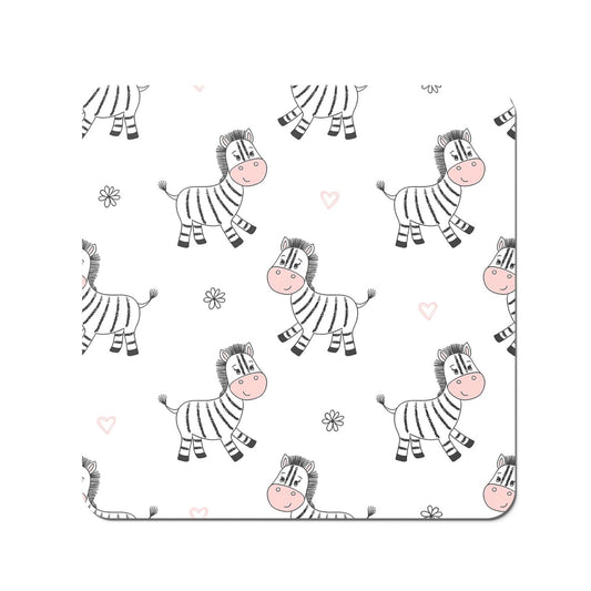 Cute Hand Drawn Zebra Coasters