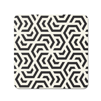 Hexagonal Geometric Pattern Coasters